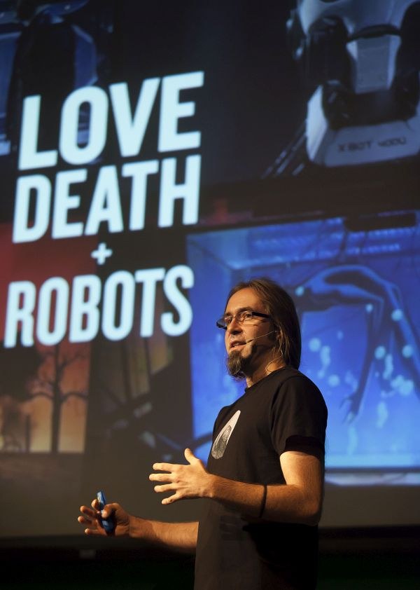 Marcin Rubinkowski speaking about Love, Death + Robots